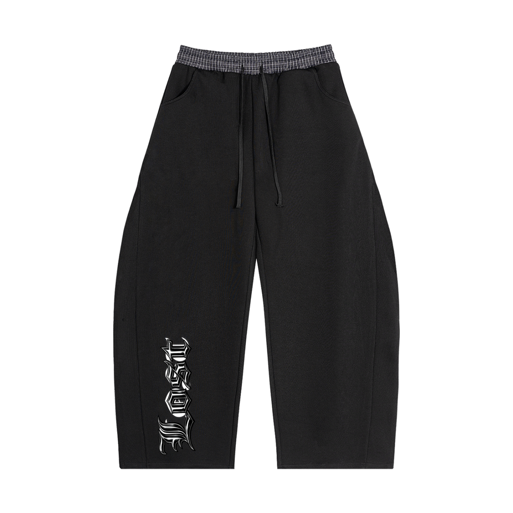 Double Wasted Black Lost Sweatpants
