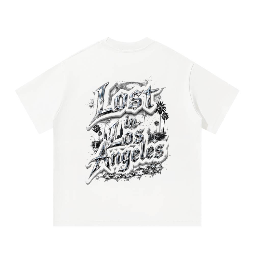 White Oversized Lost in LA T-Shirt